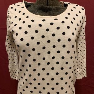 Merona - 3/4 sleeve knit, polka dot sweater